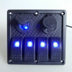 Panel 4 prekidača + 12V +USB