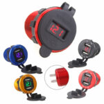 USB utičnica/punjač - voltmetar - Alu