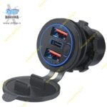 USB utičnica/punjač - C tip - 2 x USB QC + PD + Sw